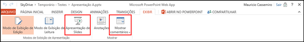Guia Exibir PowerPoint Web App Guia Exibir PowerPoint Web App