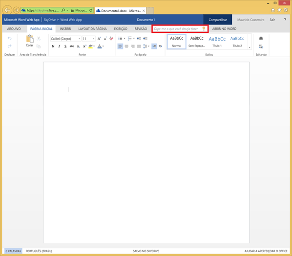 Diga-me o que deseja fazer - Word Web App Diga-me o que deseja fazer - Word Web App